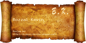 Bozzai Kevin névjegykártya